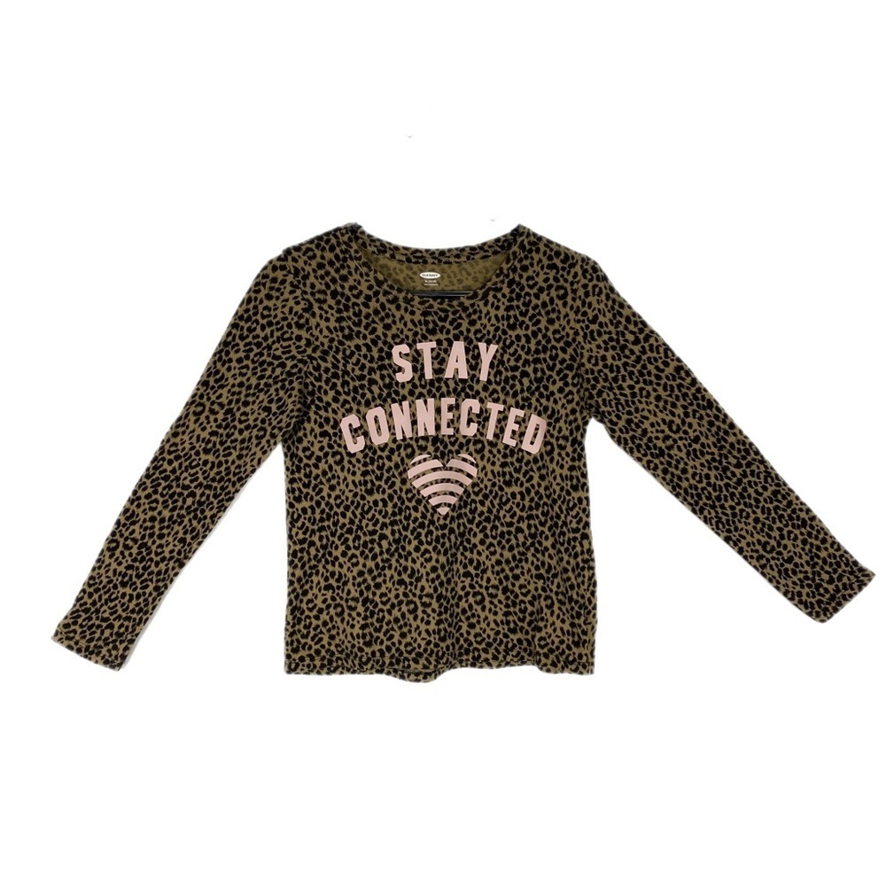 Old Navy Girl’s Leopard Print Stay Connected Long Sleeve Ter